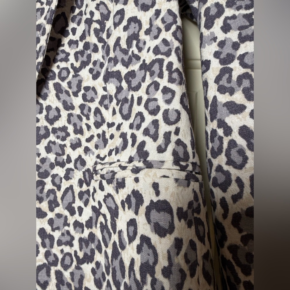 Rachel Zoe Leopard Print Blazer - Black and White - Picture 2 of 12